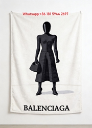Balenciaga Couture Golden Chair Flannel Throw Blanket for Sofa and Wall Decor BA308